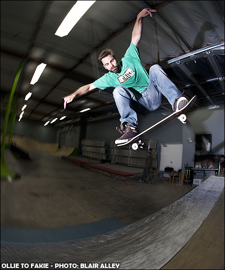 Doug Works, but not hard on this ollie to fakie